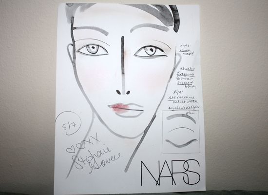 NARS color chart colors